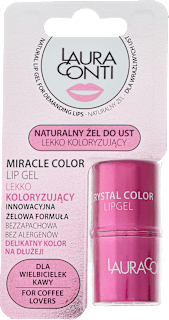 Żel do ust Lip Gel Crystal Clear Miracle Colour naturalny, silnie nawilżający, koloryzujący usta Laura Conti