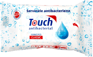 Șervețele umede antibacteriene Clasic Touch