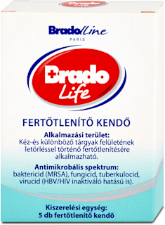 Kézfertőtlenítő kendő Bradolife