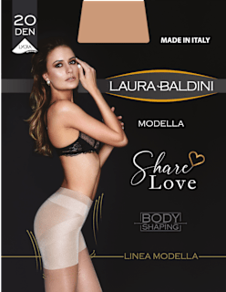 Dres damă Modella 20DEN bej M2 LAURA BALDINI