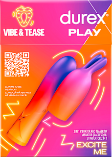 Vibrator 2în1 VIBE & TEASE durex