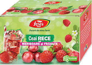 Ceai rece cu merisoare si fragute Fares