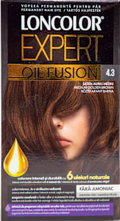 Vopsea de păr fără amoniac Oil Fusion 4.3 șaten auriu mediu LONCOLOR EXPERT