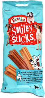 pochoutka pro psy Smiley Sticks Frolic