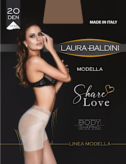 Dres damă Modella 20DEN 2-M maro LAURA BALDINI