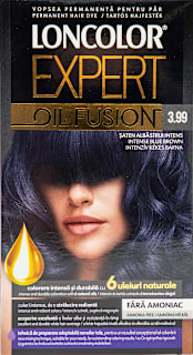 Vopsea de păr fără amoniac Oil Fusion 3.99 șaten albăstrui intens LONCOLOR EXPERT