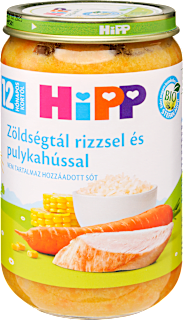 Bio gyerekmenü zöldségtál rizzsel és pulykahússal 12 hónapos kortól HiPP