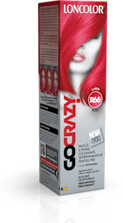 Mască (cremă) colorantă semipermanentă de păr R66 Roșu LONCOLOR GO CRAZY