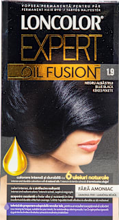 Vopsea de păr fără amoniac Oil Fusion 1.9 negru albăstrui LONCOLOR EXPERT