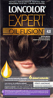 Vopsea de păr fără amoniac Oil Fusion 4.0 șaten mediu LONCOLOR EXPERT