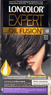 Vopsea de păr fără amoniac Oil Fusion 1.0 negru LONCOLOR EXPERT