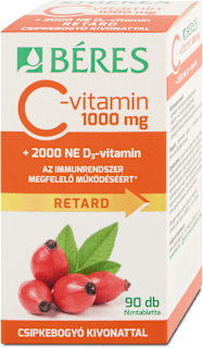 C-vitamin 1000 mg retard + D3 2000 NE filmtabletta Béres