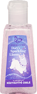 Illatosított kéztisztító zselé Dory's Sparkling Llama Pocketpop