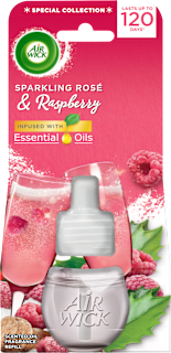 Náplň do elektrického osviežovača Essential Oils - ružový sekt a maliny Air Wick