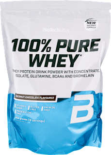 Proteínový nápoj v prášku 100% Pure Whey kokos-čokoláda BioTechUSA