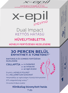 Intimo Dual Impact kettős hatású hüvelytabletta X-Epil
