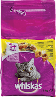 Suha hrana za mačke s piščancem, 1+ let whiskas