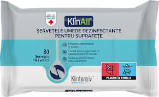 Șervețele umede dezinfectante pentru suprafețe KlinAll