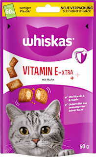 Katzenleckerli Knuspertaschen Vitamin E-xtra mit Huhn Whiskas