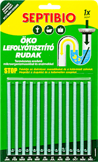 Öko lefolyótisztító rudak Septibio