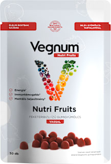 Nutri Fruits vassal, feketeribizli ízű gumigyümölcs ...