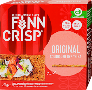 Lapkenyér Original, teljes kiőrlésű rozsból  FinnCrisp