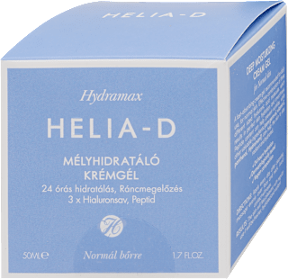 Arckrém gél Hydramax, normál bőrre, hidratáló, 3X hialuronsavval és peptiddel HELIA-D