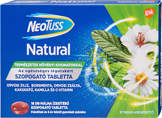 Szopogató tabletta a légutak támogatására NeoTuss