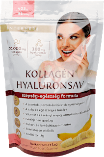 Kollagén Hyaluronsav italpor, BANÁN-SPLIT ízű Interherb