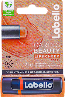 CARING BEAUTY 3IN1 balzam za usne i obraze - CORAL, SPF30 labello