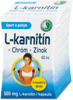 Kapsuly L-karnitín + chróm + zinok Dr. Chen Patika