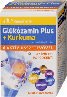 Glükozamin Plus +Kurkuma étrend-kiegészítő tabletta Innopharm