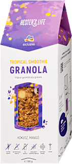 Trópusi gyümölcsös granola, gluténmentes Hester’s Life