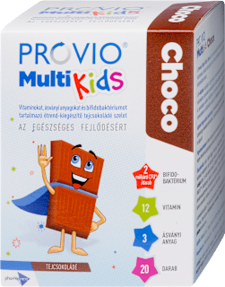 Multi Kids étrend-kiegészítő tejcsokoládé szelet PROVIO