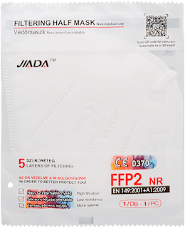 JIADA FFP2 szájmaszk fehér színben JIADA