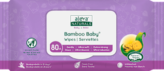 Șervețele umede din fibre de bambus  Aleva Naturals