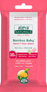 Șervețele umede din fibre de bambus pentru măini și față Aleva Naturals