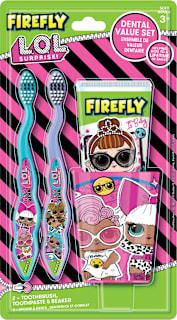 L.O.L. SURPRISE! Dental set za decu:  pasta za zube + četkica za zube + čaša FIREFLY
