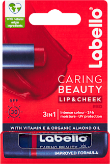 tónovací balzám na rty a tváře SPF30 Caring Beauty Lip & Cheek Red Labello