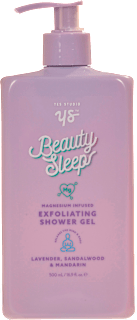 Żel pod prysznic złuszczający Beauty Sleep, lawenda, drzewo sandałowe, mandarynka z infuzją magnezu YES STUDIO