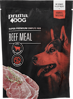 Karma dla psa, danie z wołowiną  prima DOG