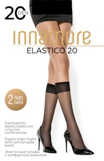 Дамски чорапи 3/4 Elastico 20 DEN, черни Innamore