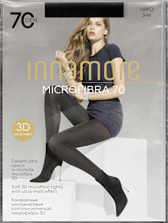 Microfibra štrample 70 DEN, vel. 3 - nero Innamore