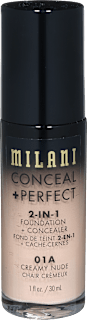 Tekoča podlaga Conceal + Perfect 2v1, 01A Creamy Nude MILANI