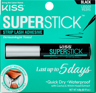 Lepidlo na umelé riasy Superstick Strip Lash Adhesive - black KISS
