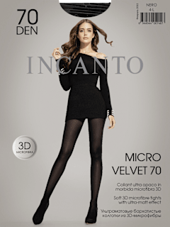 MICRO VELVET 70 DEN crne - veličina 4 INCANTO