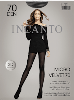  MICRO VELVET 70 DEN crne - veličina 3 INCANTO