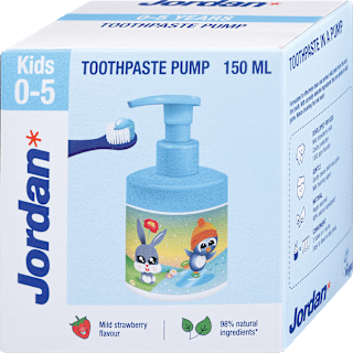 Detská zubná pasta v pumpičke Kids 0-5 rokov  Jordan