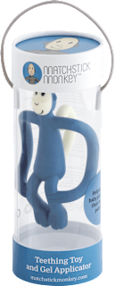 Silikónové hryzadlo s aplikátorom - chlapčenský motív Matchstick Monkey