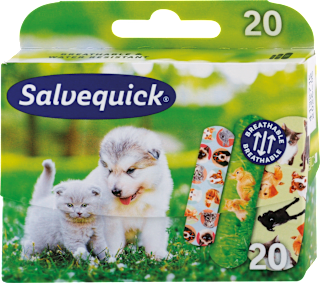 Detské náplasti s motívom zvieratiek Salvequick